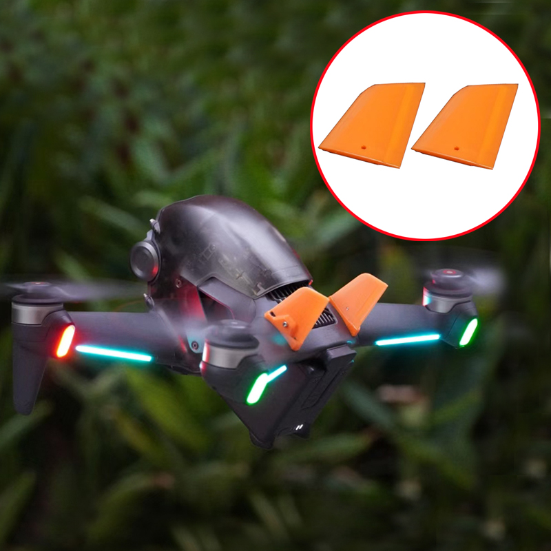 3D Printed Drone Part - Vertikaler Heckflügel, aerodynamischer Flug, hinten, reduziert