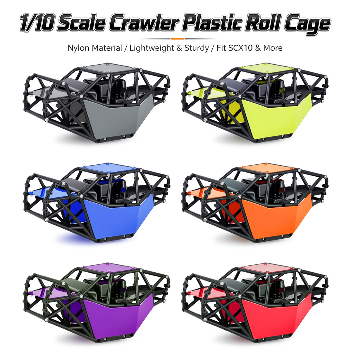 Rc Rock Crawler - Nylon-Rollkäfig-Rock-Buggy-Karosserie für 1/10 Crawler Axial SCX10
