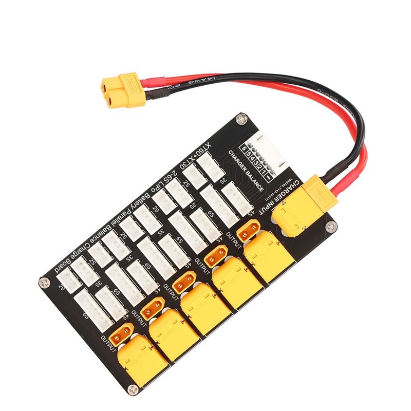 Lipo Parallel Charging Board - Lipo-Akku-Ladeplatine mit parallelem XT30-XT60-Stecker für 2-6S-Lithium-Akkus