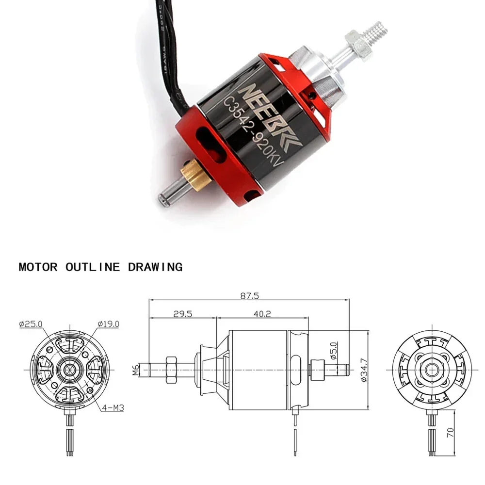 1/2/4PCS 3542 920KV 1400KV Out – Rc Wing Glider Bewertung und Preis